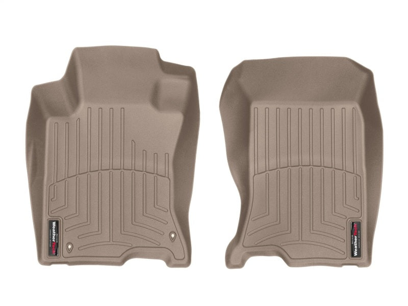 WeatherTech 10-15 Honda Crosstour Front FloorLiner - Tan (4WD; Hook Retention) - Build Theory