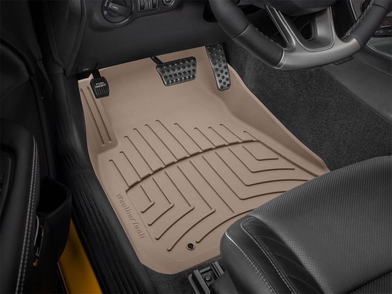 WeatherTech 17-22 Dodge Challenger RWD (No GT Trim) Front FloorLiner HP - Tan - Build Theory