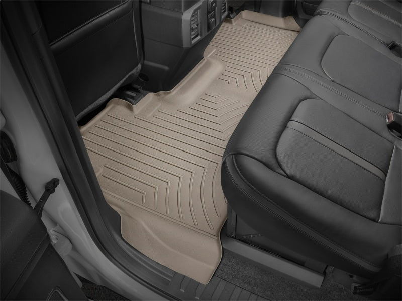 WeatherTech 2017+ Ford F-250/F-350/F-450/F-550 Crew Cab Rear FloorLiner - Tan - Build Theory