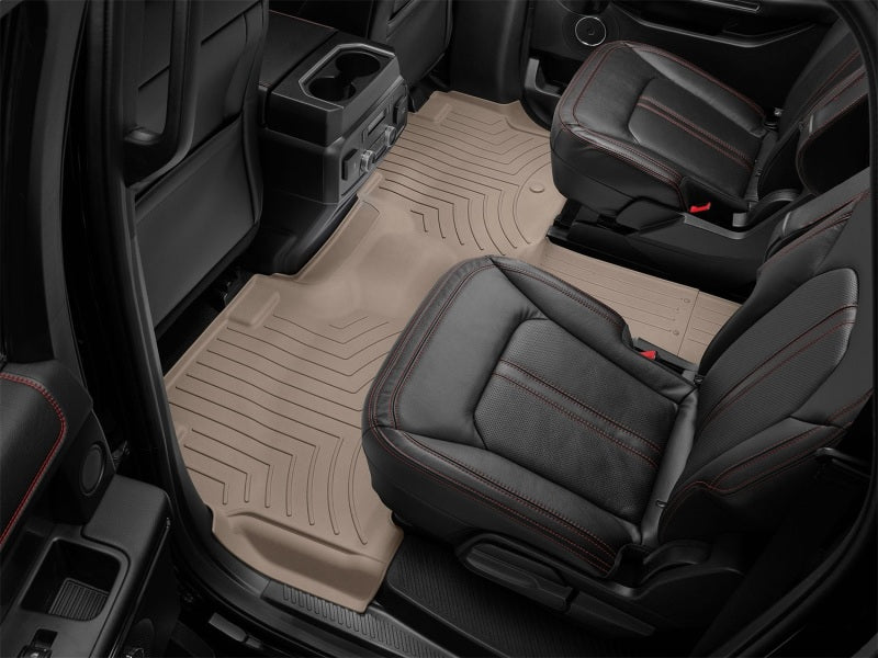 WeatherTech 2018+ Ford Expedition MAX Rear FloorLiner - Tan (Works w/ 2nd Row Bucket Seats) - Build Theory